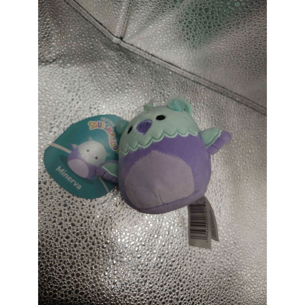 Squishmallows Minerva the Teal And Purple Griffin 3.5" Keychain Plush Toy NWT